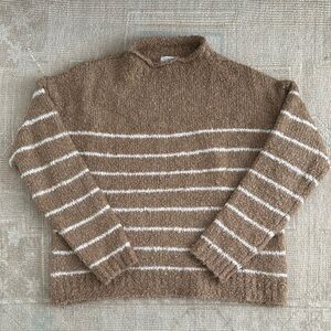 J. Crew tan stripe sweater
